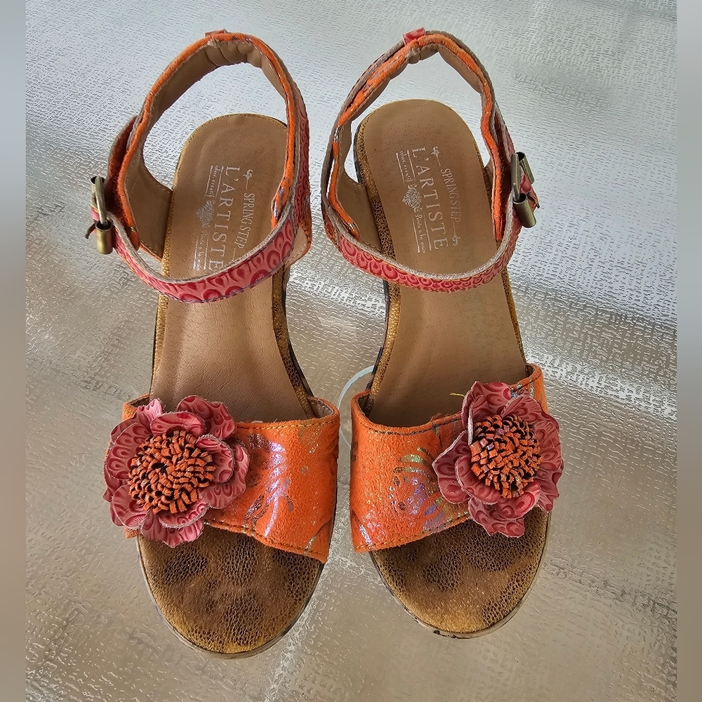 Spring Step L'Artiste Wildcat Floral Heels • Boho • Animal Print • Statement